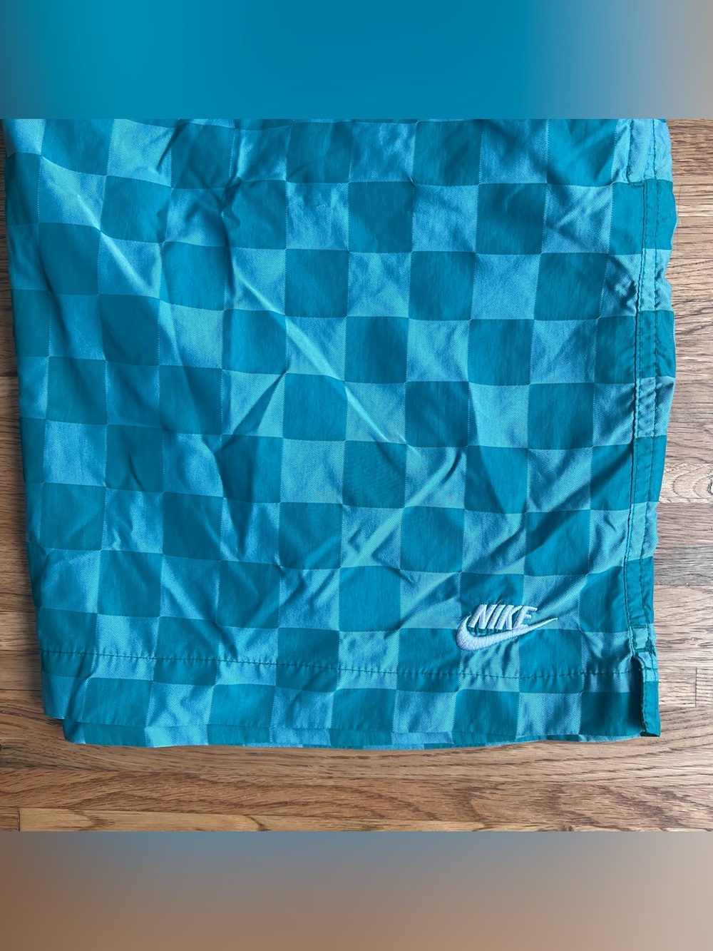 Men’s Nike Green Checkered Shorts
